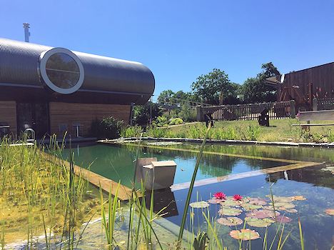 UFO47 - das Ungewöhnliche Ferienhaus Objekt in den Hassbergen mit Schwimmteich